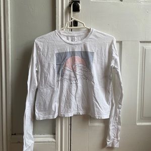 Pacsun Longsleeve T-Shirt - Pink and Blue Wave